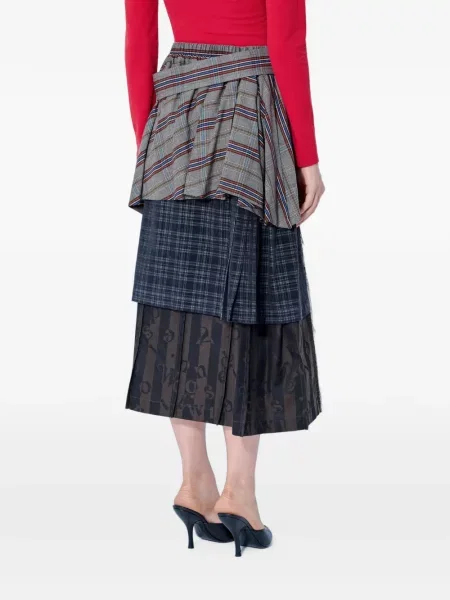 Pledas asimetriškas sijonas Vivienne Westwood pilka