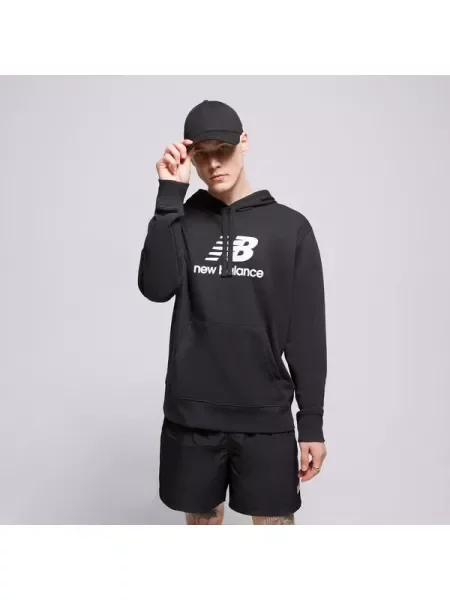 New Balance Džemperis Su Gobtuvu Essentials Stacked juoda