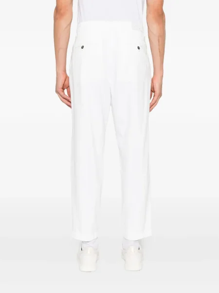 Pantaloni Eleventy plisate alb