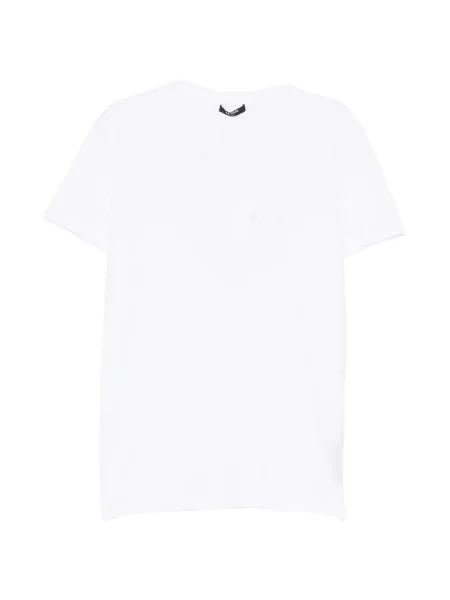 Košile Balmain s kulatým výstřihem se záplatami bílá