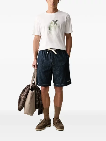 Tricou Armani Exchange cu imagine alb