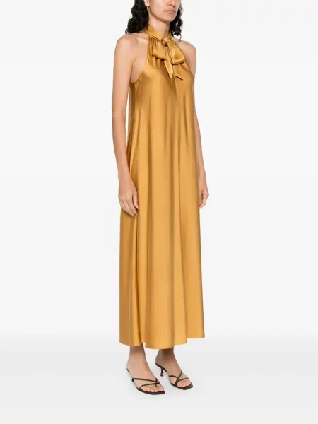 Rochie Forte_forte cu gât halter de costum galben