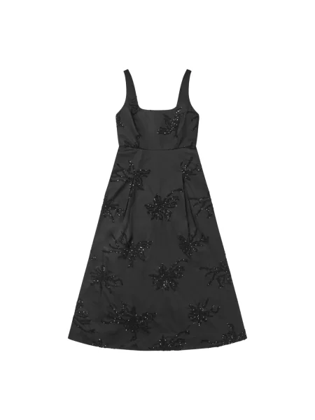 Sukienka midi Munthe do kolan czarna