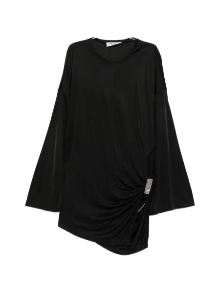 Lung rochie mini The Attico drapată negru
