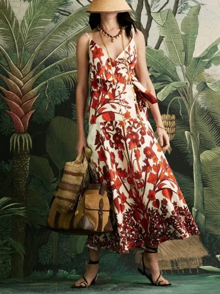 Fustă midi Johanna Ortiz cu model floral