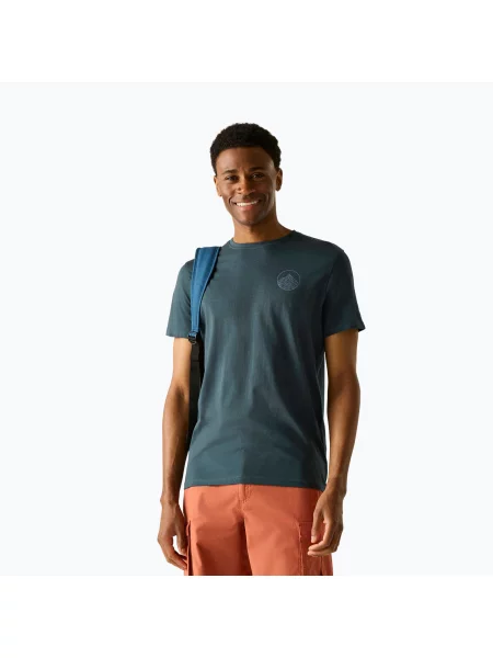 Мъжка тениска за трекинг REGATTA Breezed night sky синьо