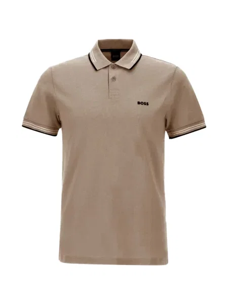 Gulerat tricou polo Boss cu dungi