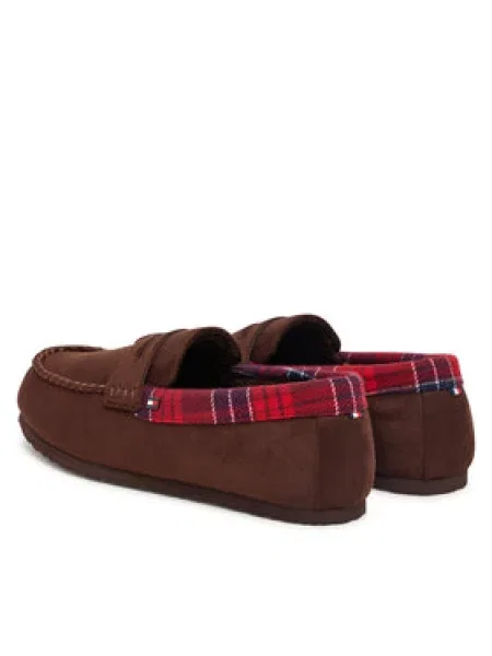 Tommy Hilfiger Naminės šlepetės Hilfiger Check Driver House Shoe Tamsiai ruda