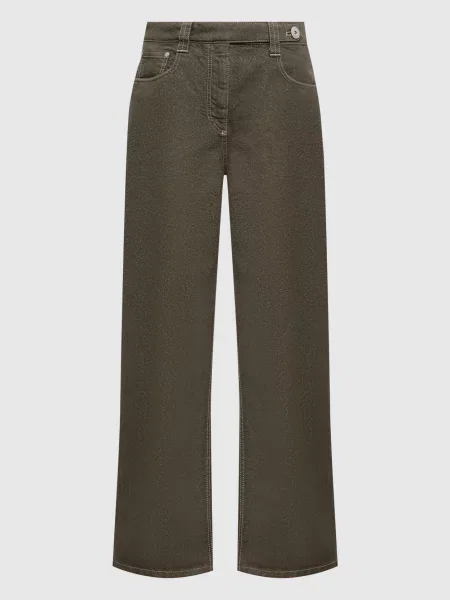 Джинси з люрексом Brunello Cucinelli зелені