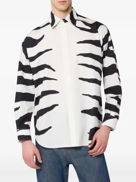 Cămașă Moschino din poplin alb
