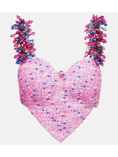 Top Area w serca o krotszym kroju różowy