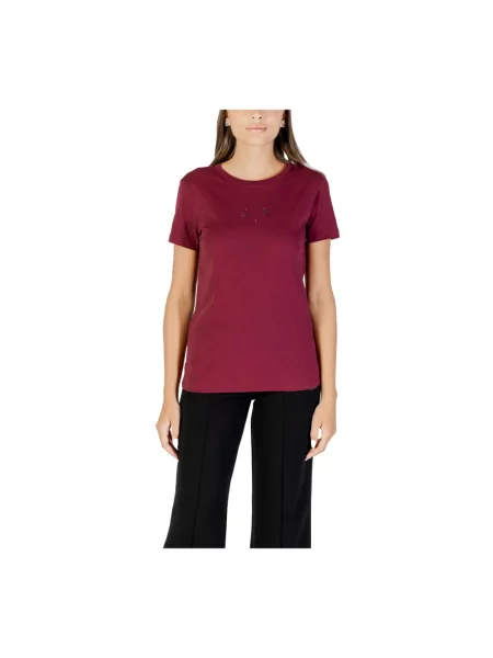 Armani Exchange t-shirt bordowy czerwona