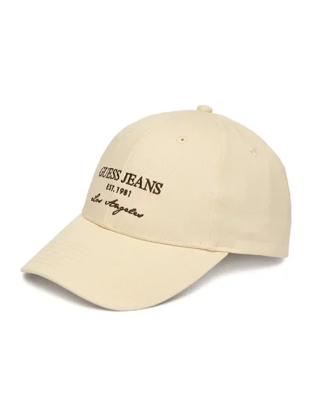 Czapka z daszkiem Guess Jeans beżowa