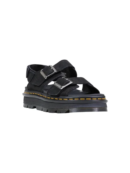 Semišové sandály Dr. Martens černé