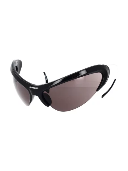 Lniane okulary przeciwsłoneczne Balenciaga czarne
