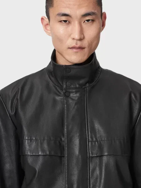 Шкіряна куртка Allsaints чорна
