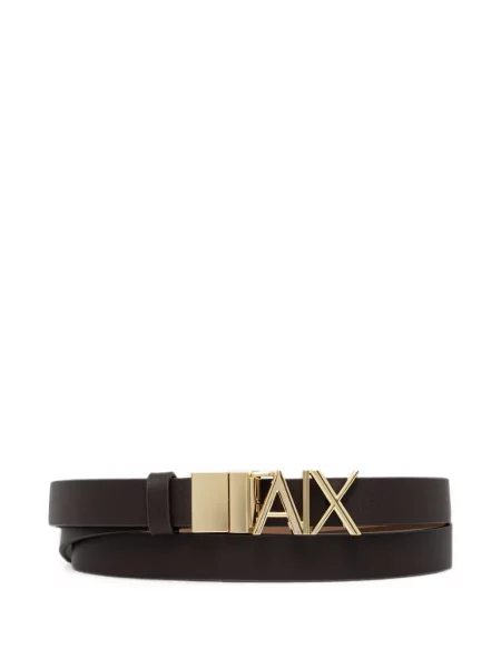 Curea Armani Exchange cu autograf maro