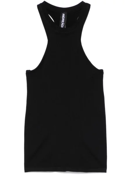 Podkoszulka Andreadamo prążkowana czarna