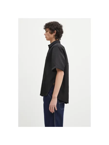 Ader Error koszula Apparel-Top relaxed z kołnierzykiem klasycznym czarny