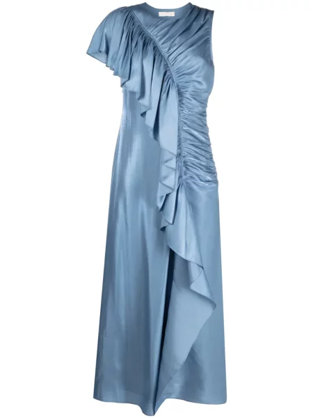 Rochie maxi Ulla Johnson lungă de costum albastru
