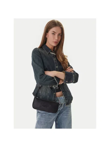 Tommy Jeans torebka z imitacji skóry czarna