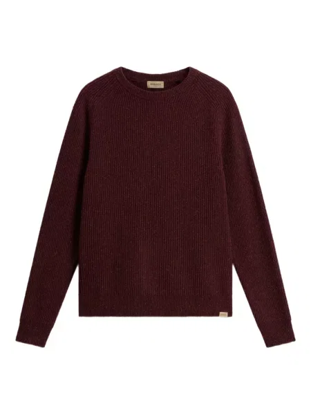Pulover Woolrich cu decolteu rotund roșu
