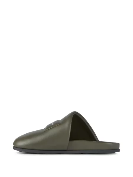 Papuci tip mules Givenchy din piele verde
