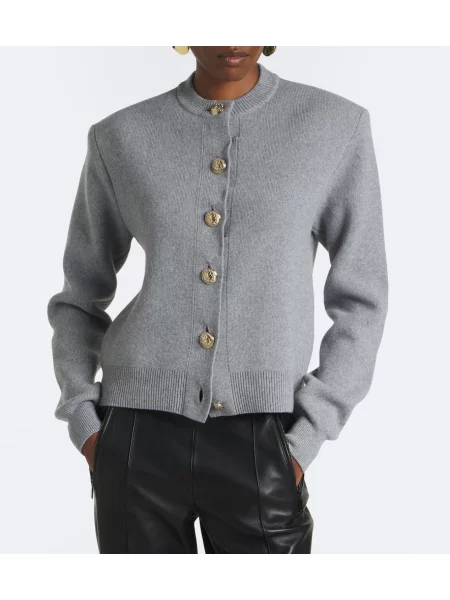 Cardigan Balmain de lână gri