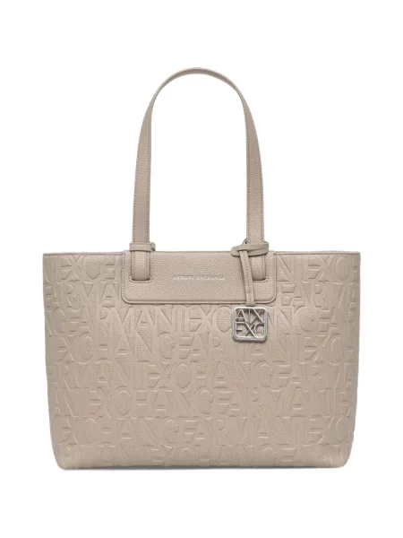 Geantă shopper Armani Exchange cu autograf