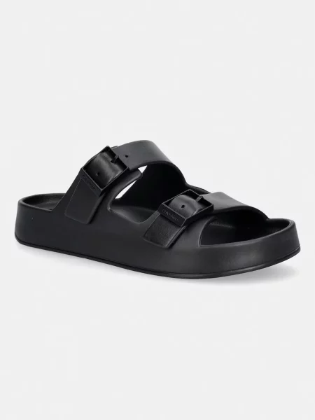 Calvin Klein natikači ERGON EVA DOUBLE BAR SANDAL črna