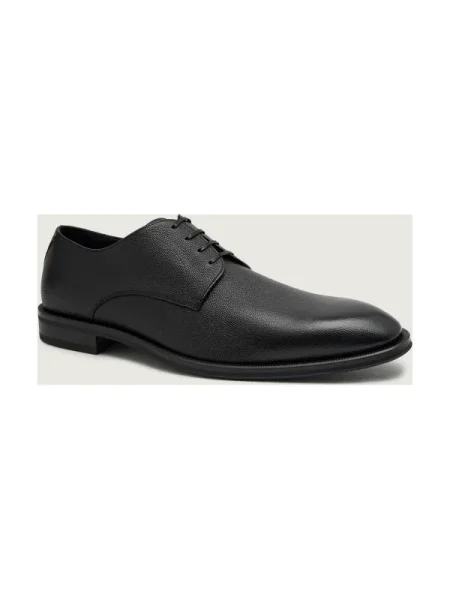 BOSS BLACK De piele pantofi derby Derrek_Derb_busb negru