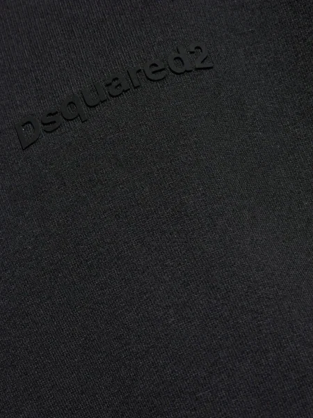 Hanorac cu glugă Dsquared2 cu broderie negru