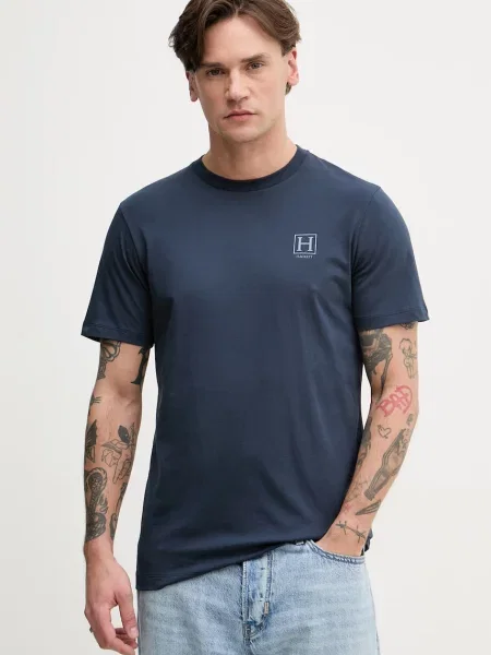 Hackett London majica za muškarce od pamuka plava