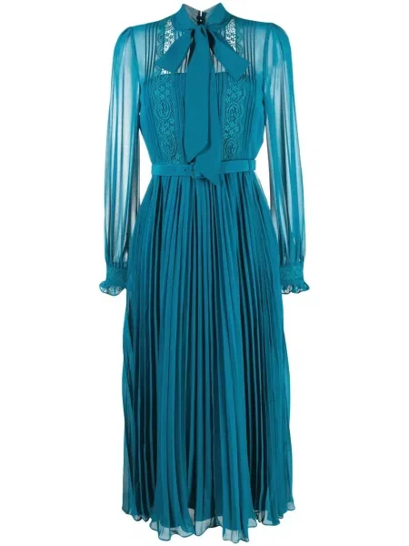 Rochie de șifon Self-portrait cu funde din șifon