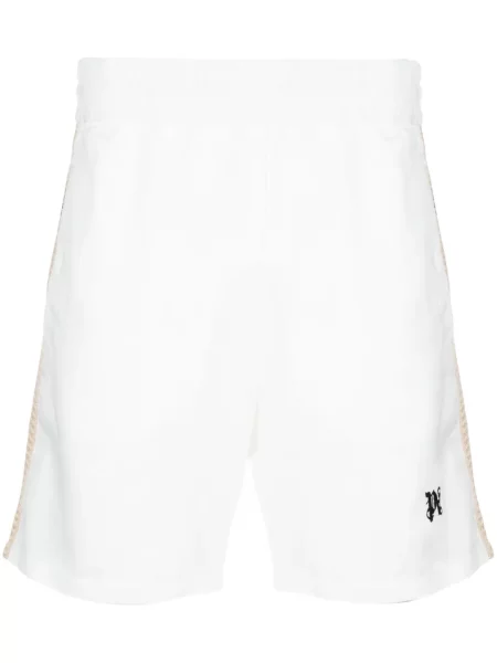 Pantaloni scurți Palm Angels de in cu imagine alb