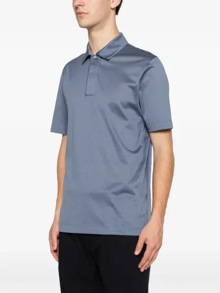 Scurt tricou polo Canali albastru