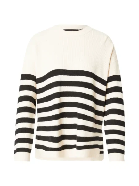 VERO MODA Pulover Clover negru alb