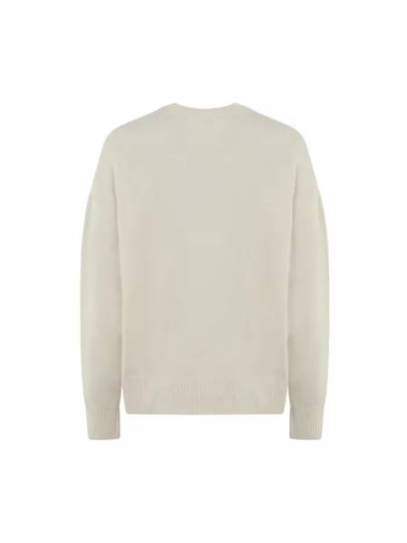 Dzianinowy golf Palm Angels z nadrukiem z długim rękawem biały