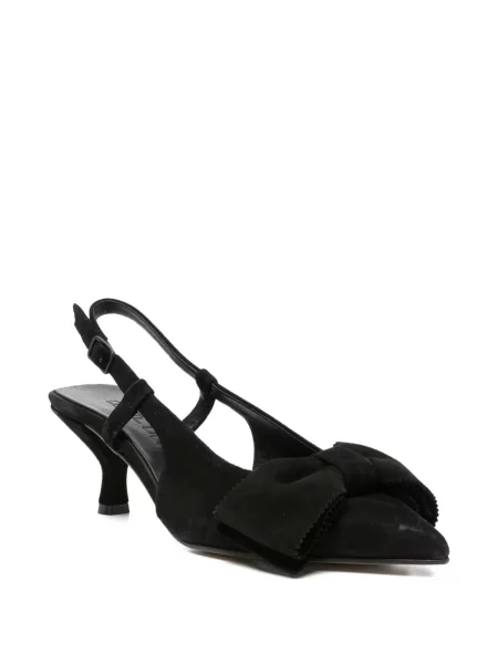 Pantofi cu toc Pomme D´or cu funde slingback negru