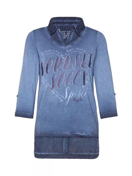 Soccx Majica Meerliebe II moder denim / progasto / robida / srebrna modra