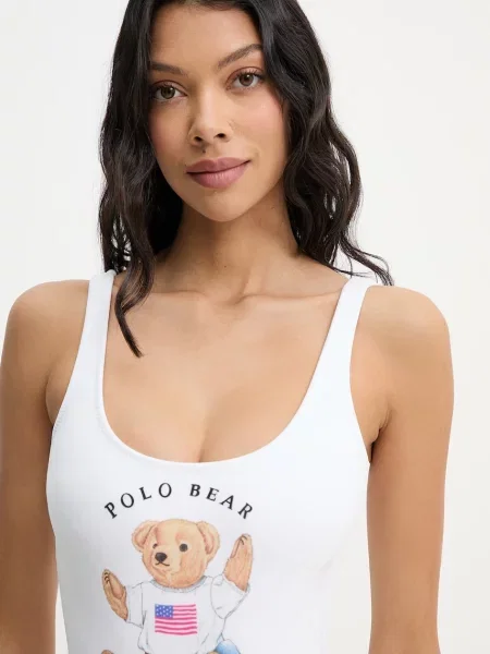 Polo Ralph Lauren strój kąpielowy jednoczęściowy biały