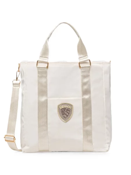 Geantă shopper Blauer cu autograf alb