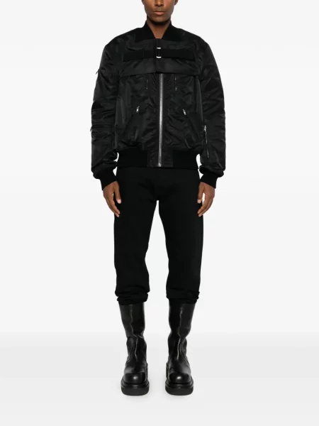 Geacă Rick Owens cu cataramă cu bretele negru