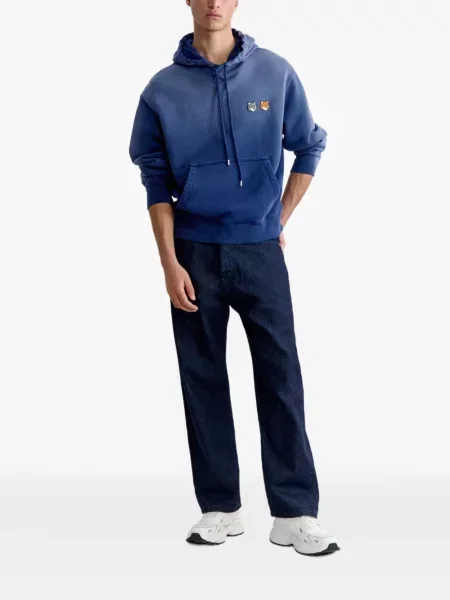 Hanorac cu glugă Maison Kitsune albastru