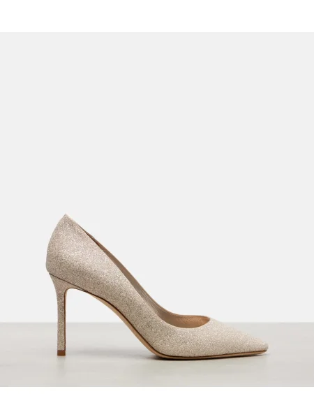 Pantofi cu toc Jimmy Choo auriu
