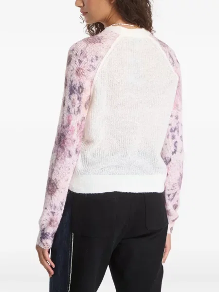 Pulover Desigual cu legături alb