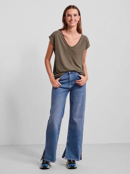 PIECES Tricou Kamala oliv