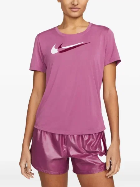 Koszulka Nike polarowa do biegania z nadrukiem szara