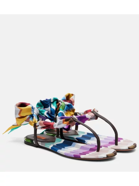Sandale Missoni din țesătură twill