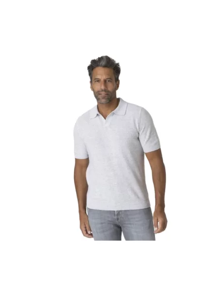 Pikowane polo Gran Sasso szare